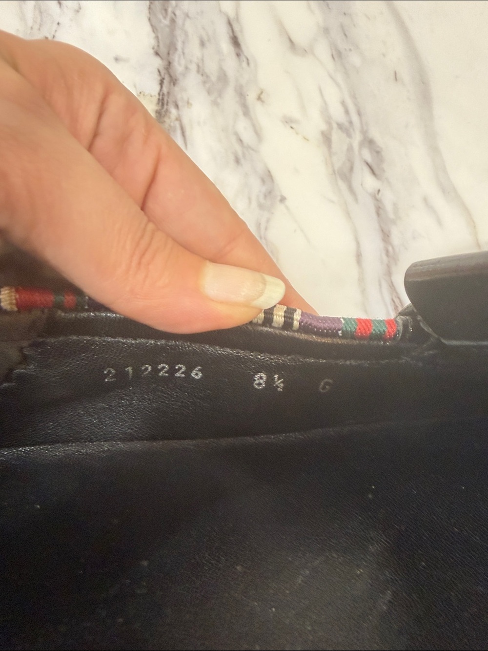 Gucci Black Patent Leather Fringe Loafers with Multicolor Trim - Picture 9 of 10